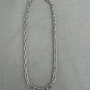 Silver tone Link Chain Necklace - Silver